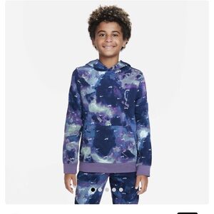 Nike Kids Cosmic Print Hoodie - Blue‎ and Purple